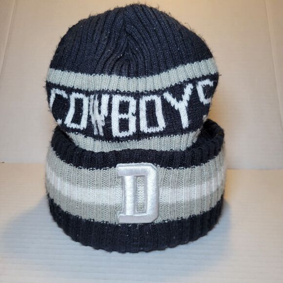 Dallas Cowboys 47 Brand‎ Bering Cuff Knit Spelled Out Embroidered D Logo OSFA - Picture 1 of 5
